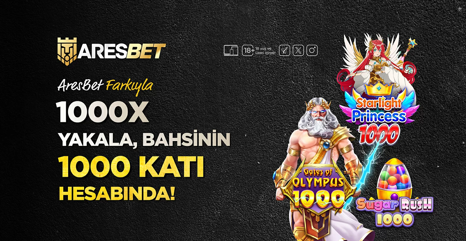 ARESBET FARKIYLA 1000X YAKALA, BAHSININ 1000 KATI HESABINDA!